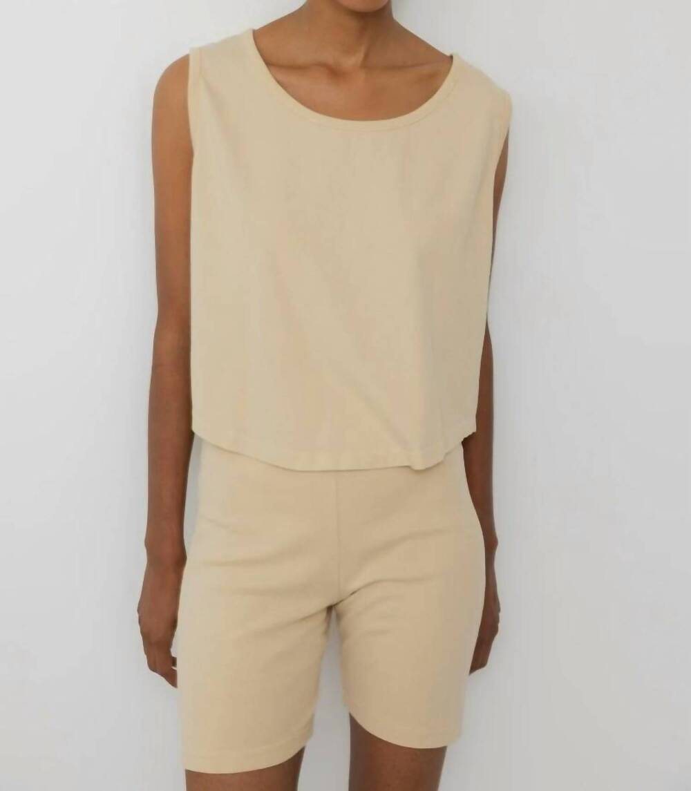 NEW WOL HIDE wide tank top in barley